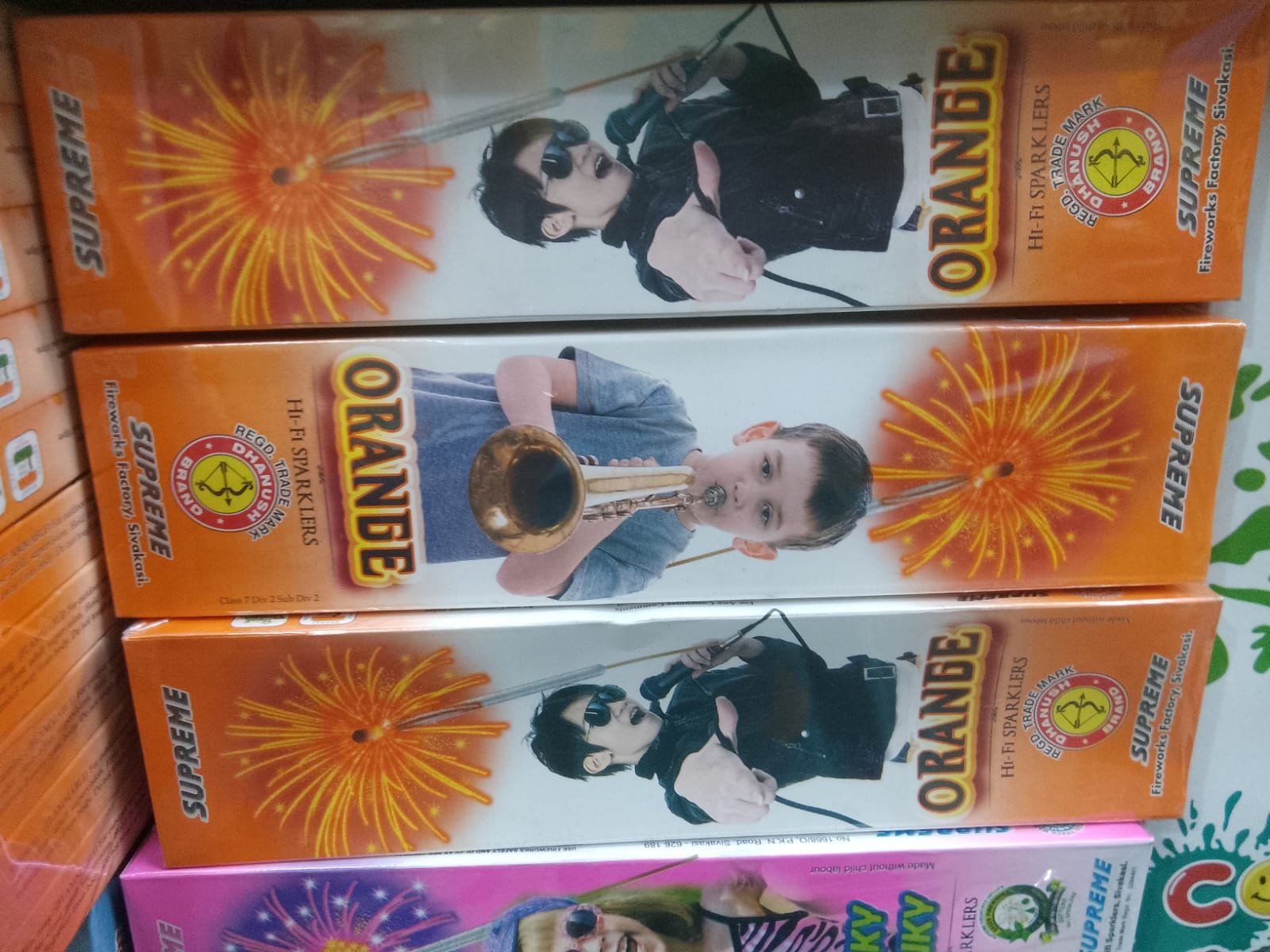 inba Crackers 10 cm Orange sparklers (5 boxes)